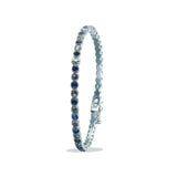 Taraash 925 Sterling Silver Blue Marquise Bangle For Women - Taraash