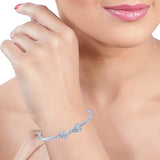 Taraash 925 Sterling Silver Bow Bangle For Women - Taraash