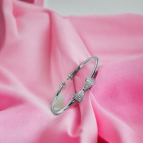 Taraash 925 Sterling Silver Bow Bangle For Women - Taraash