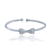 Taraash 925 Sterling Silver Bow Bangle For Women - Taraash