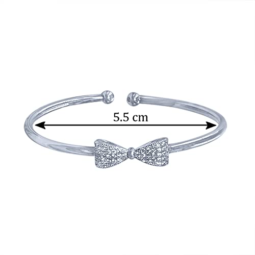Taraash 925 Sterling Silver Bow Bangle For Women - Taraash