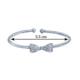 Taraash 925 Sterling Silver Bow Bangle For Women - Taraash