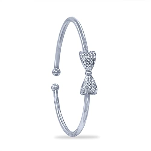 Taraash 925 Sterling Silver Bow Bangle For Women - Taraash
