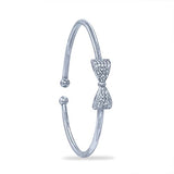 Taraash 925 Sterling Silver Bow Bangle For Women - Taraash