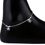 Load image into Gallery viewer, Taraash 925 Sterling Silver Bow Dangle Charm Anklet / Payal For Women - Taraash
