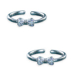 Load image into Gallery viewer, Taraash 925 Sterling Silver Bow Stylish Toe Ring For Women - Taraash