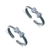 Taraash 925 Sterling Silver Bow Stylish Toe Ring For Women - Taraash