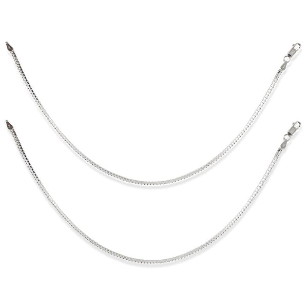 Taraash 925 Sterling Silver Box Ball Chain Anklet For Women - Taraash