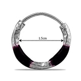 Taraash 925 Sterling Silver Brown Enamel Hoops For Girls - Taraash