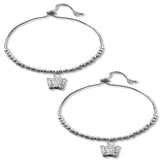 Taraash 925 sterling Silver Butterfly Anklet | Silver Payal |Silver Anklets For Women - Taraash