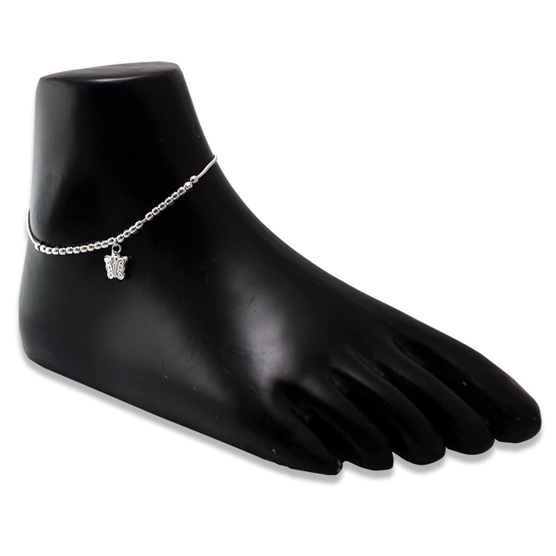 Taraash 925 sterling Silver Butterfly Anklet | Silver Payal |Silver Anklets For Women - Taraash
