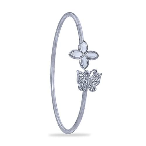 Taraash 925 Sterling Silver Butterfly Bangle For Women - Taraash