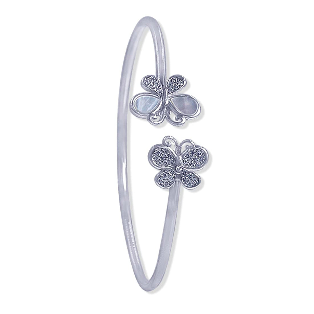 Taraash 925 Sterling Silver Butterfly Bangle For Women - Taraash