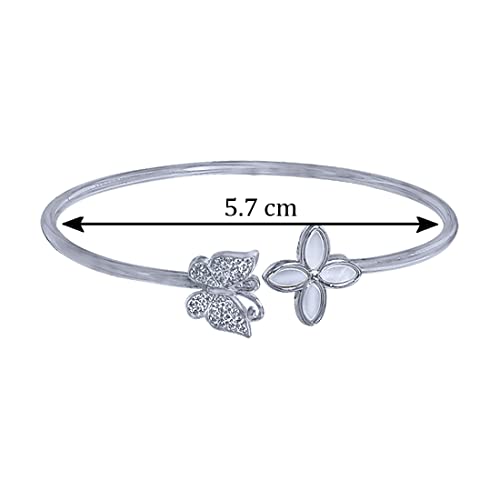 Taraash 925 Sterling Silver Butterfly Bangle For Women - Taraash