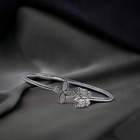 Taraash 925 Sterling Silver Butterfly Bangle For Women - Taraash