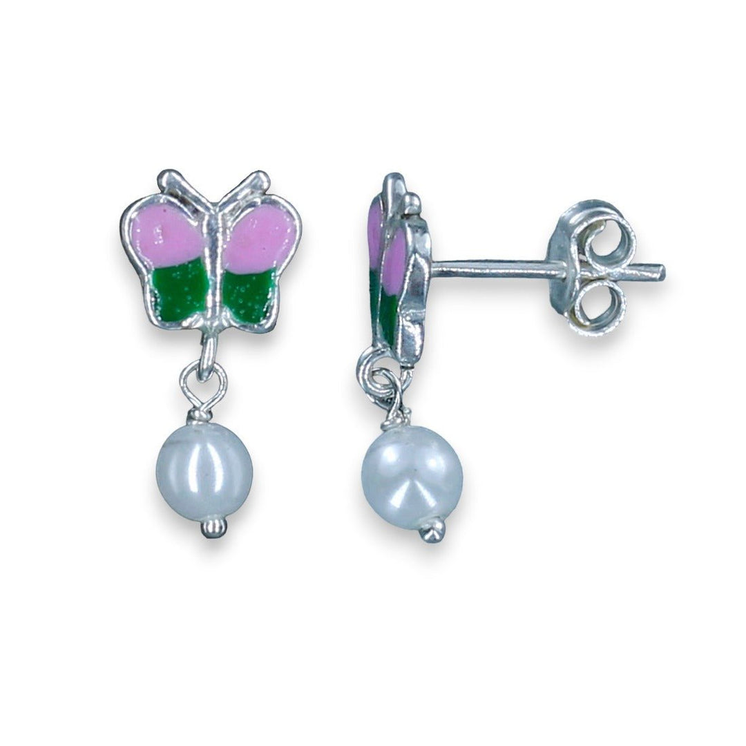 Taraash 925 Sterling Silver Butterfly Drop Earring For Kids - Taraash