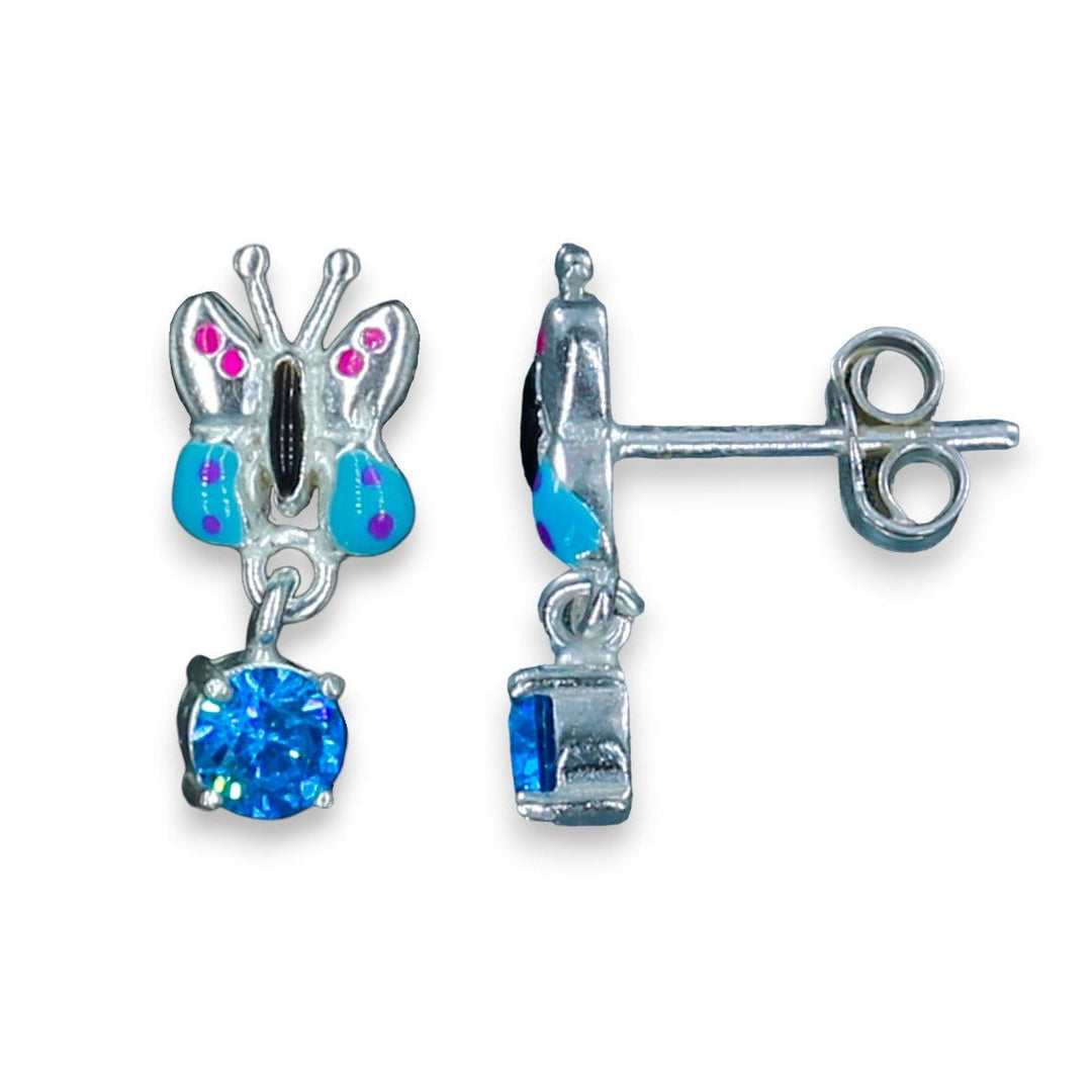 Taraash 925 Sterling Silver Butterfly Drop Earrings - Taraash