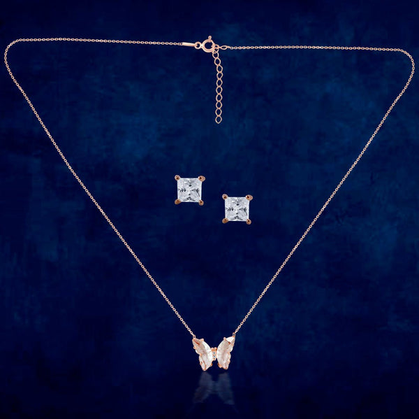 Taraash 925 Sterling Silver Butterfly Jewellery Set For Women - Taraash