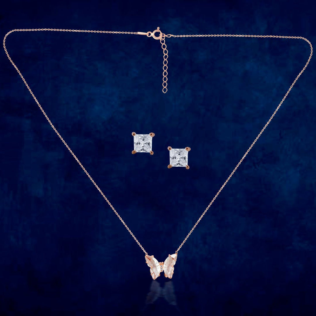 Taraash 925 Sterling Silver Butterfly Jewellery Set For Women - Taraash
