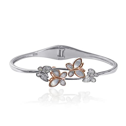 Taraash 925 Sterling Silver Butterfly Kada Bangle For Women - Taraash