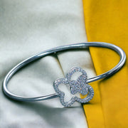 Taraash 925 Sterling Silver Butterfly Top Openable Bangle For Women - Taraash