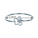 Taraash 925 Sterling Silver Butterfly Top Openable Bangle For Women - Taraash