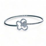 Taraash 925 Sterling Silver Butterfly Top Openable Bangle For Women - Taraash