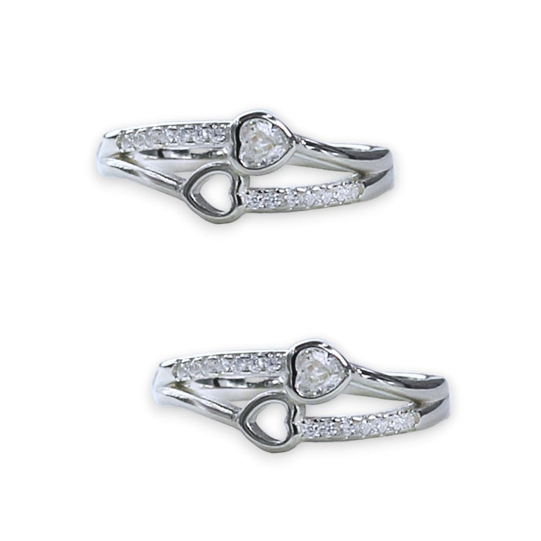 Taraash silver toe rings for women