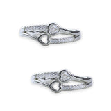 Taraash silver toe rings for women