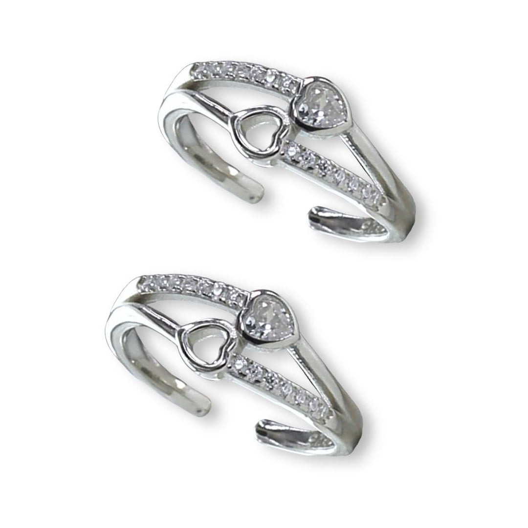 Taraash leg rings women silver