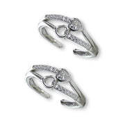 Taraash leg rings women silver