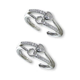 Taraash leg rings women silver