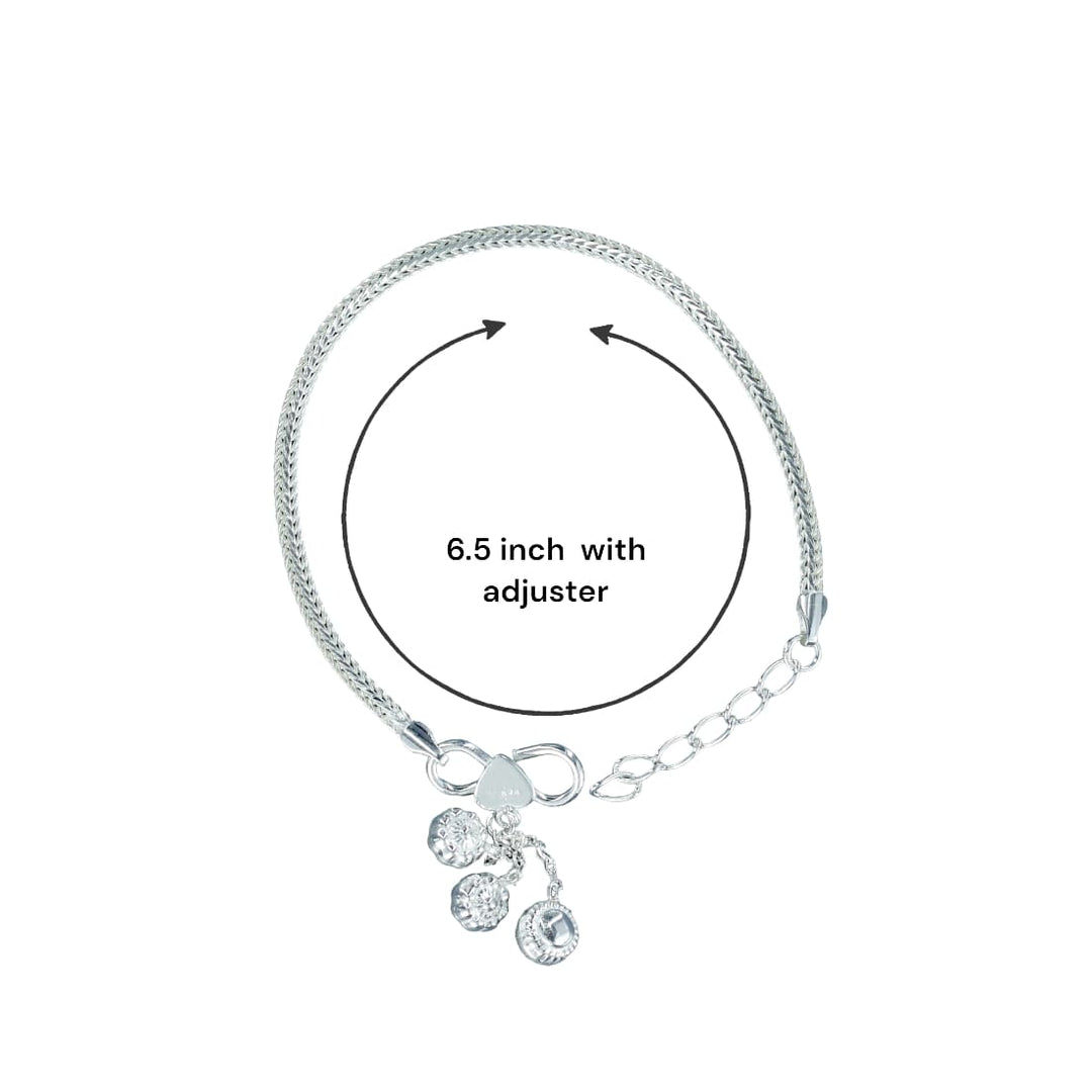Taraash 925 Sterling Silver Chain Anklet For Kids - Taraash