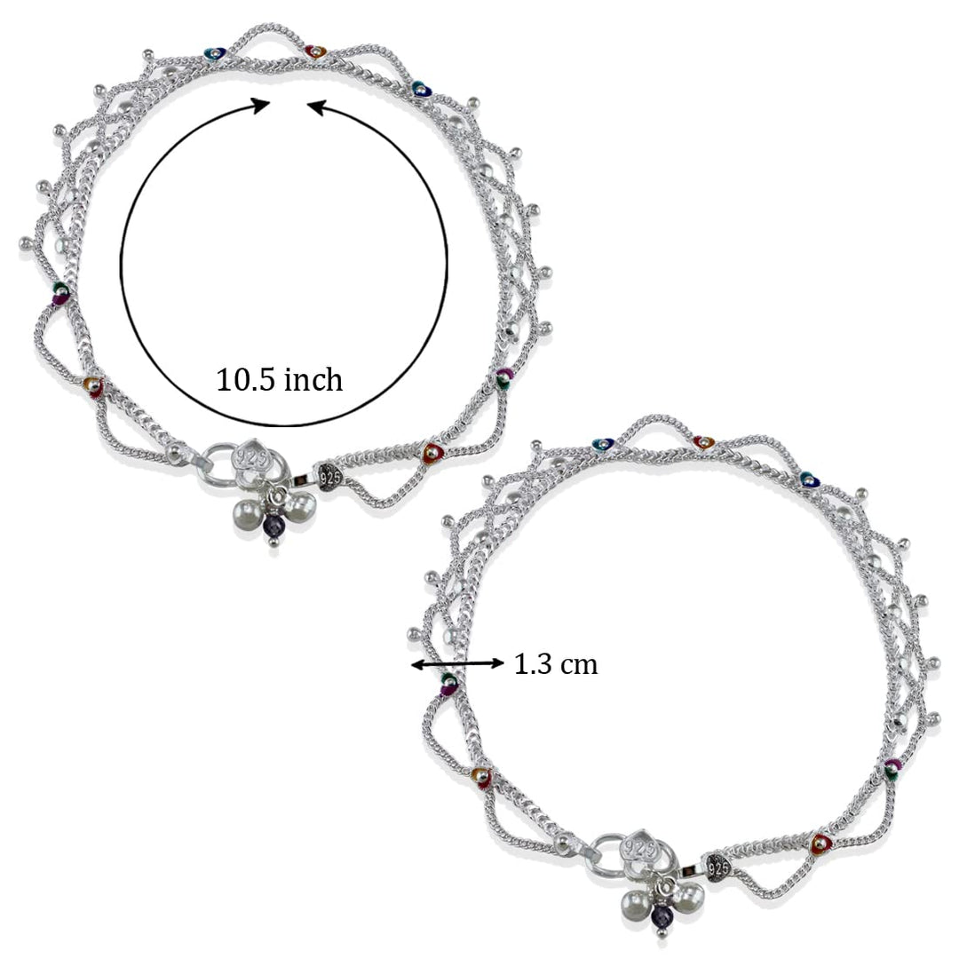 Taraash 925 Sterling Silver Chain Anklet For Women - Taraash