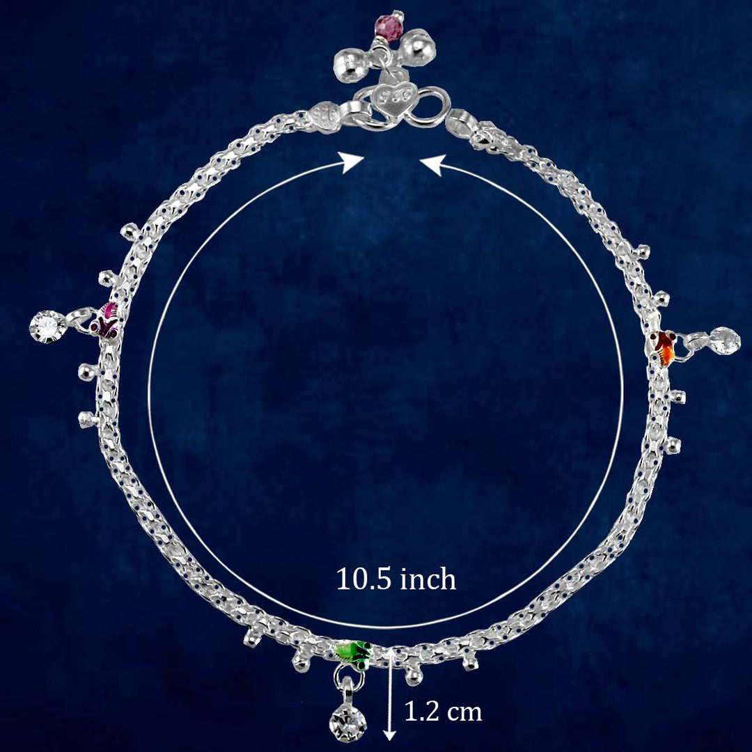 Taraash 925 Sterling Silver Chain Anklets For Women - Taraash