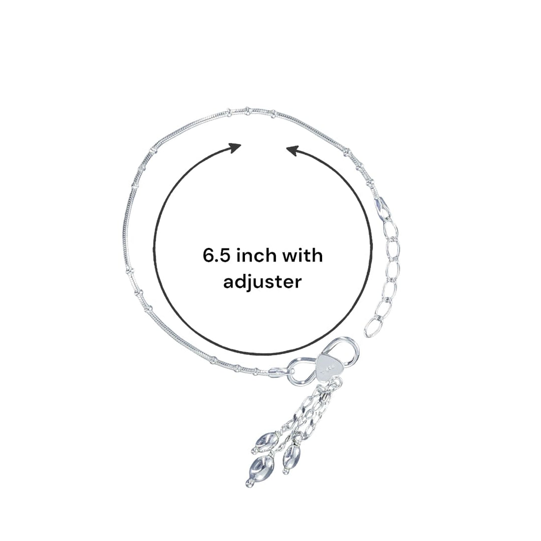 Taraash 925 Sterling Silver Chain Payal - Taraash