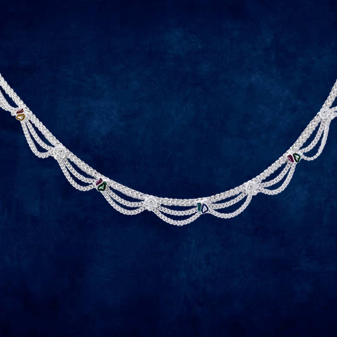 Taraash 925 Sterling Silver Chain Payal For Women - Taraash