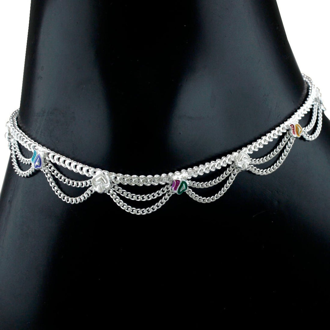 Taraash 925 Sterling Silver Chain Payal For Women - Taraash