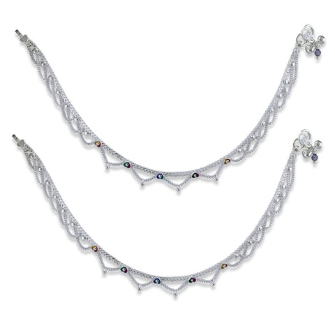 Taraash 925 Sterling Silver Chain Payal For Women - Taraash