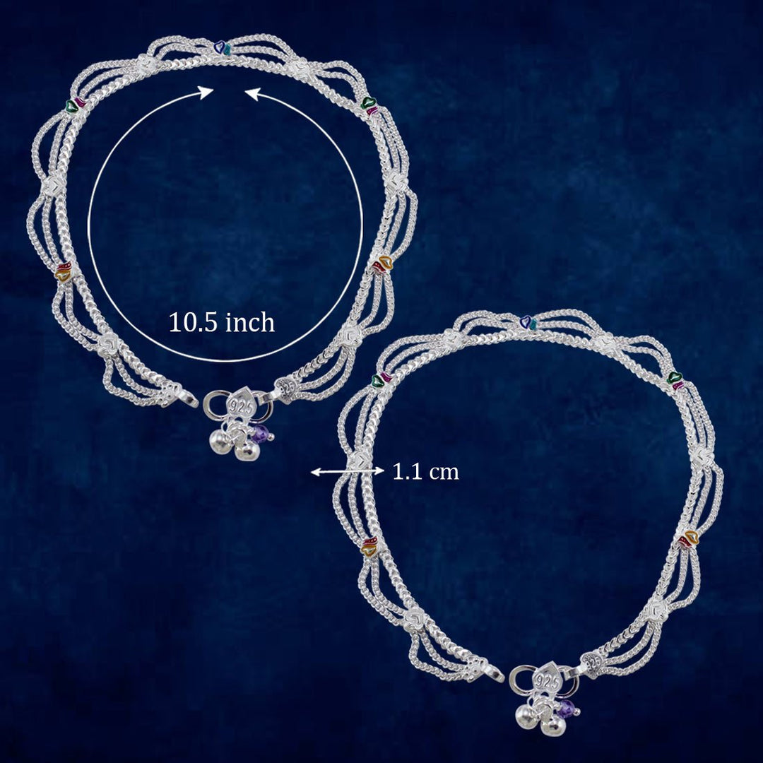 Taraash 925 Sterling Silver Chain Payal For Women - Taraash
