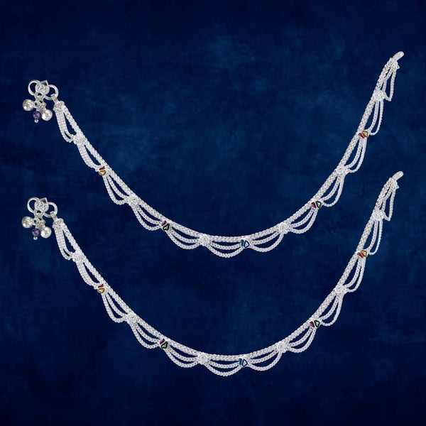 Taraash 925 Sterling Silver Chain Payal For Women - Taraash