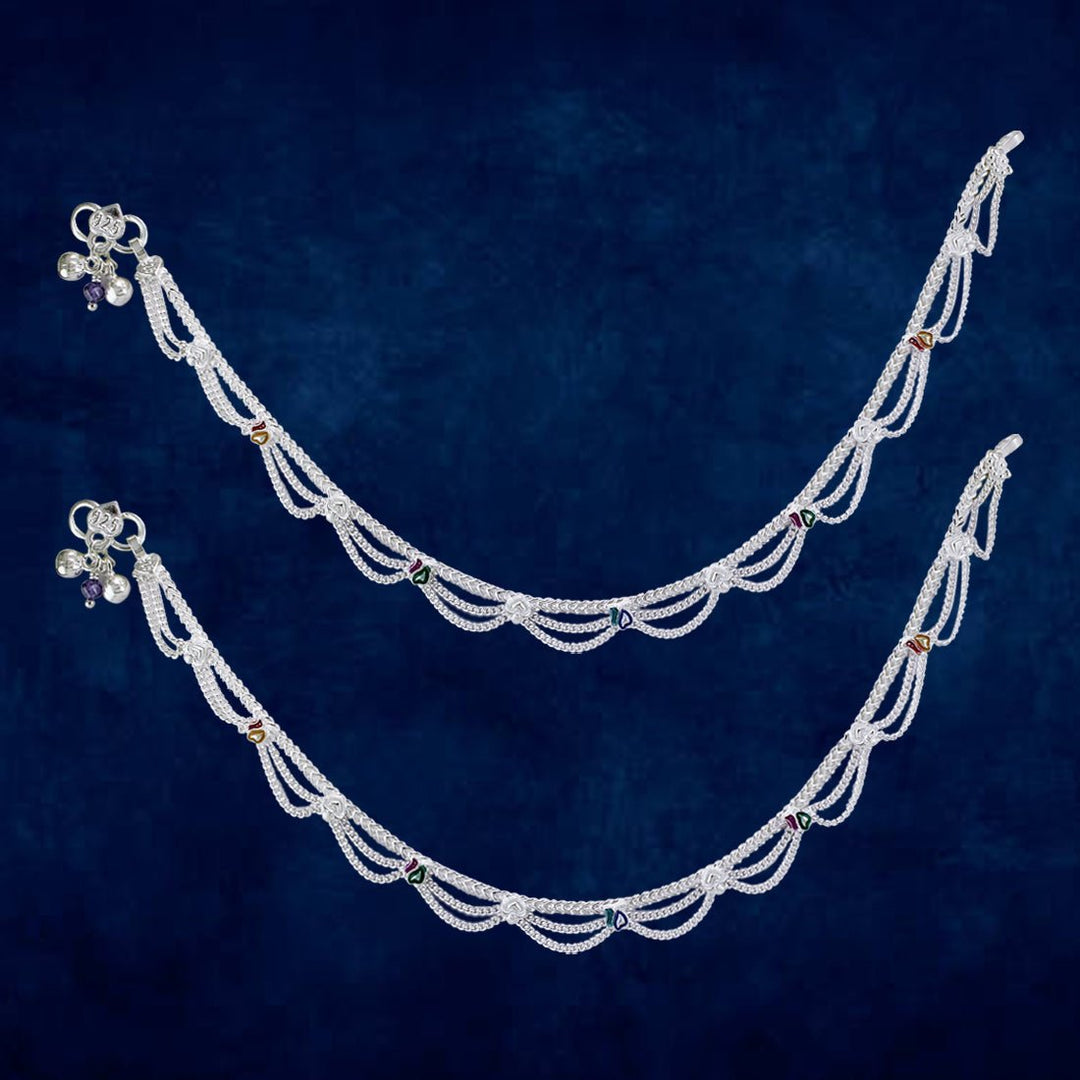 Taraash 925 Sterling Silver Chain Payal For Women - Taraash