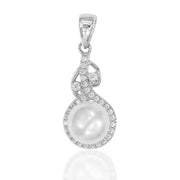 Taraash 925 Sterling Silver Classic with Cz With Pearl Combo Pendant With Chain For Women COMBO PDCH 176 - Taraash