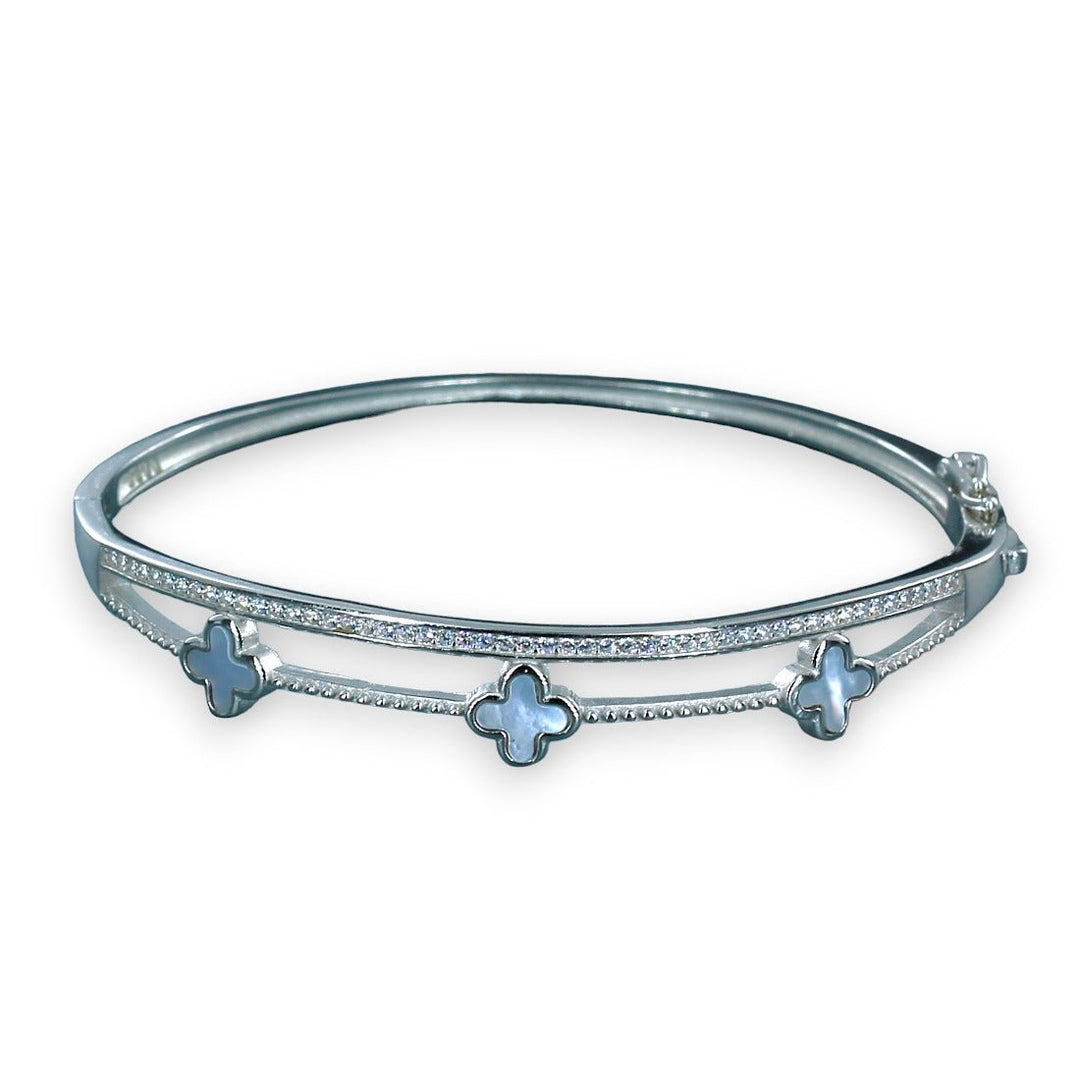 Taraash 925 Sterling Silver Clove Design Bangle For Women - Taraash