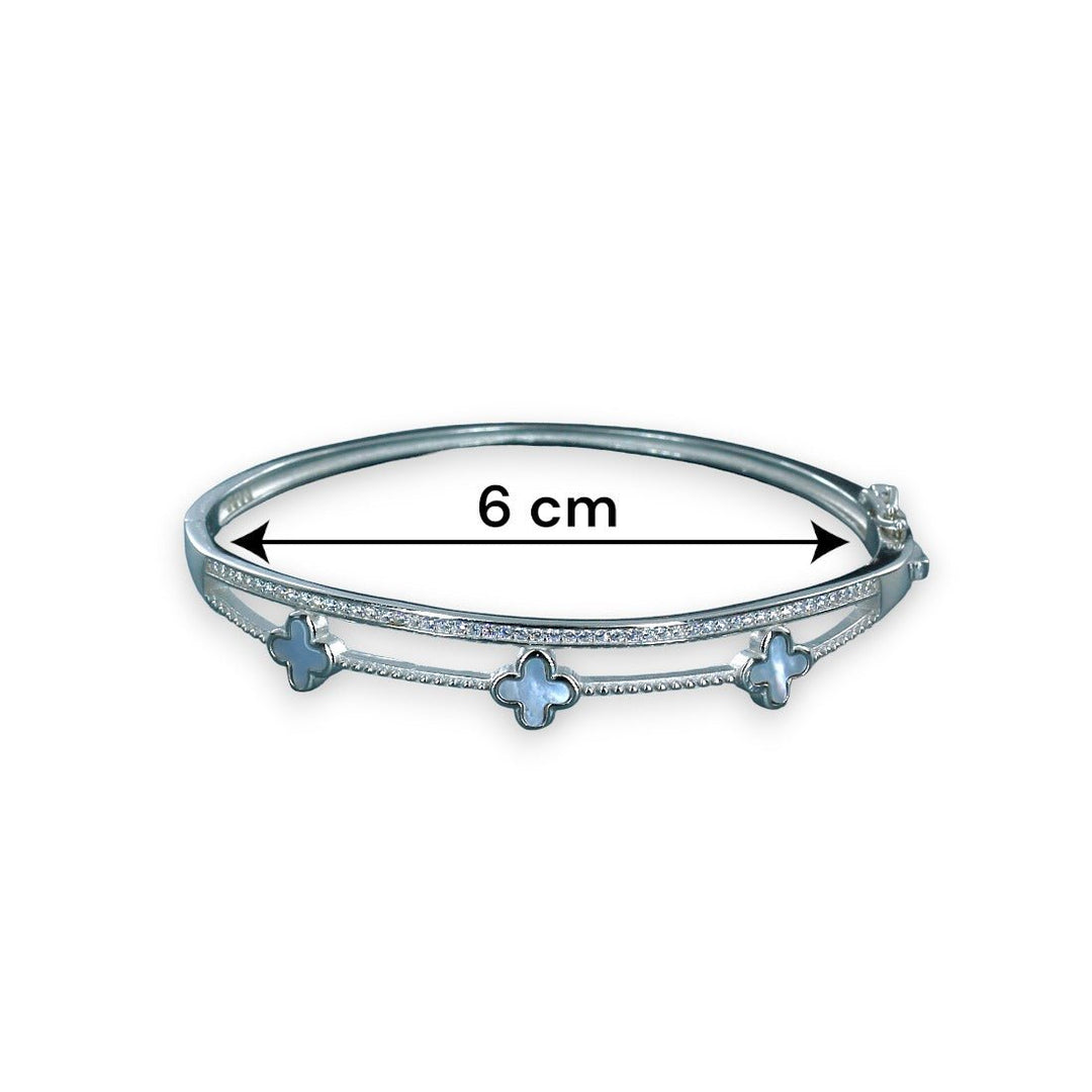 Taraash 925 Sterling Silver Clove Design Bangle For Women - Taraash