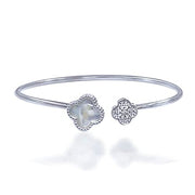 Taraash 925 Sterling Silver Clover Bangle For Women - Taraash