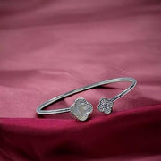 Taraash 925 Sterling Silver Clover Bangle For Women - Taraash