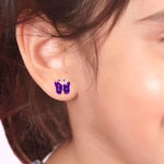 Load image into Gallery viewer, Taraash 925 Sterling Silver Colorful Butterfly Stud Earrings For Girls - Taraash
