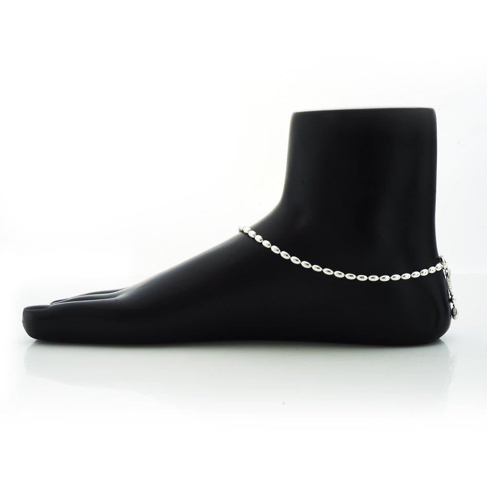 Taraash 925 Sterling Silver Combo Of Anklet & Toe Ring Combo ANTR 01 - Taraash