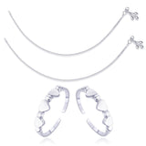 Taraash 925 Sterling Silver Combo of Anklet & Toe Ring COMBO ANTR 02 - Taraash